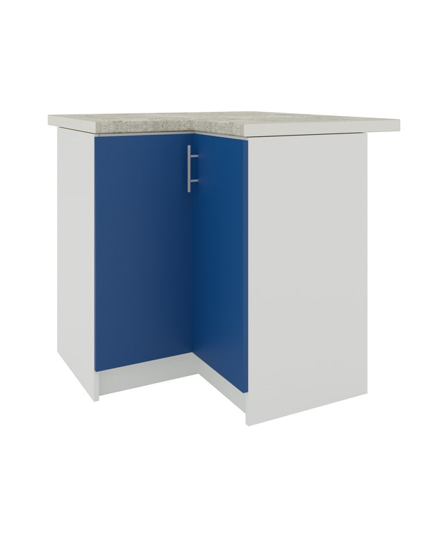 JD Greta Kitchen Fixed Height  800mm Corner Cabinet - Navy Matt With Worktop
