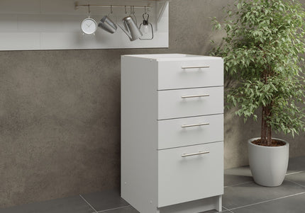 JD Greta NOT Adjustable Kitchen Drawer Unit 400mm - White Matt