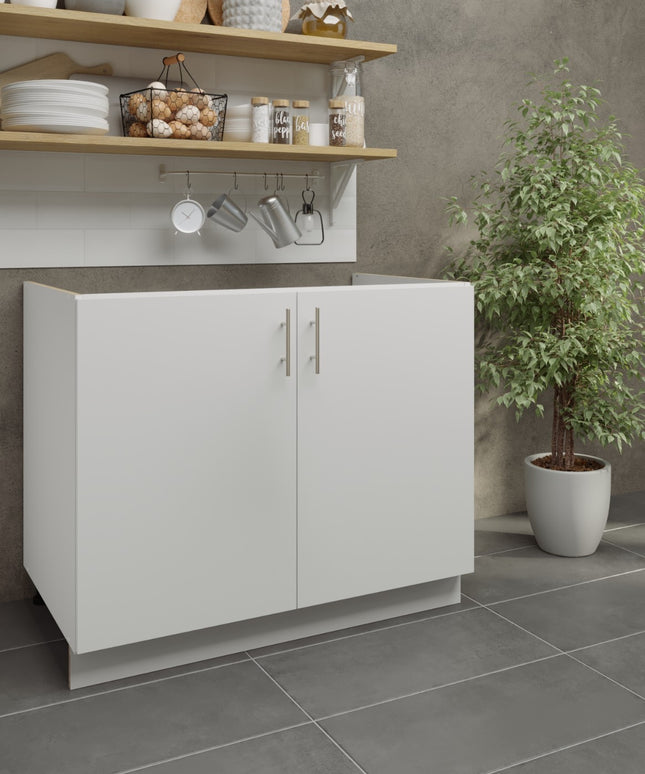 JD Greta Adjustable Legs Kitchen Sink Unit 1000mm  - White Matt