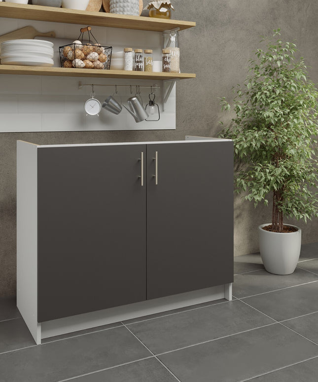 JD Greta NOT Adjustable Kitchen Sink Unit 1000mm  - Dark Grey Matt