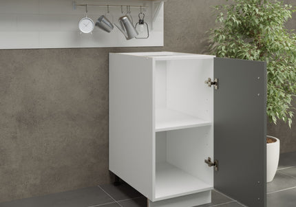 JD Greta Adjustable Legs Kitchen Base Unit 400mm - Grey Matt