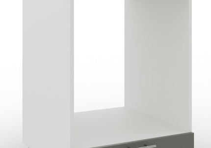 JD Greta Adjustable Legs Kitchen Oven Unit 600mm - Grey Matt (With Worktop)