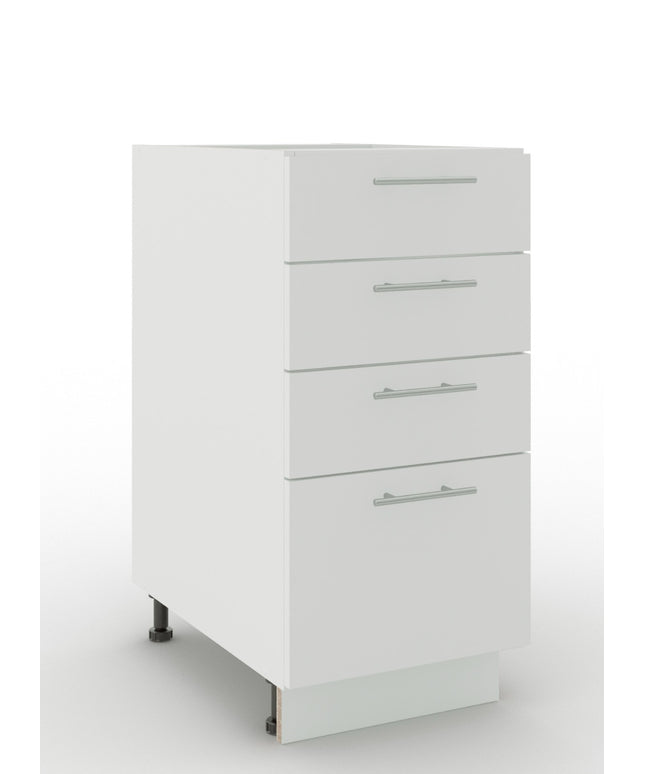 JD Greta Adjustable Legs Kitchen Drawer Unit 400mm - White Matt