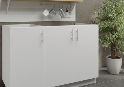 JD Greta Adjustable Legs Kitchen Sink Unit 1200mm  - White Matt