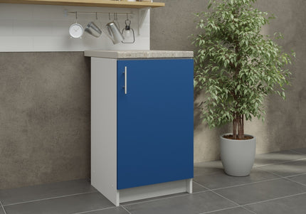 JD Greta Fixed Height Kitchen Base Unit 500mm - Navy Matt With Worktop