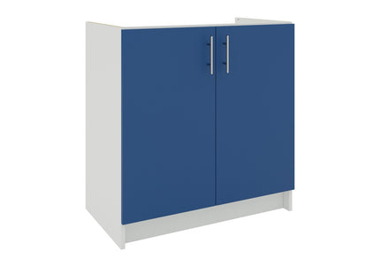 JD Greta Kitchen Fixed Height 800mm Sink Base Cabinet - Navy Matt