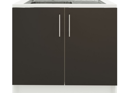 JD Greta 1000mm Utility Room Sink Unit With Tap Kitchen Base Cabinet - Dark Grey