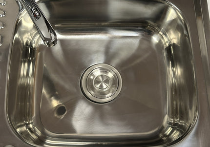 JD Greta 1000mm Utility Sink Unit With Tap Kitchen Base Cabinet - Sage Green