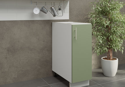 JD Greta Kitchen Adjustable 300mm Base Cabinet - Sage Green Matt