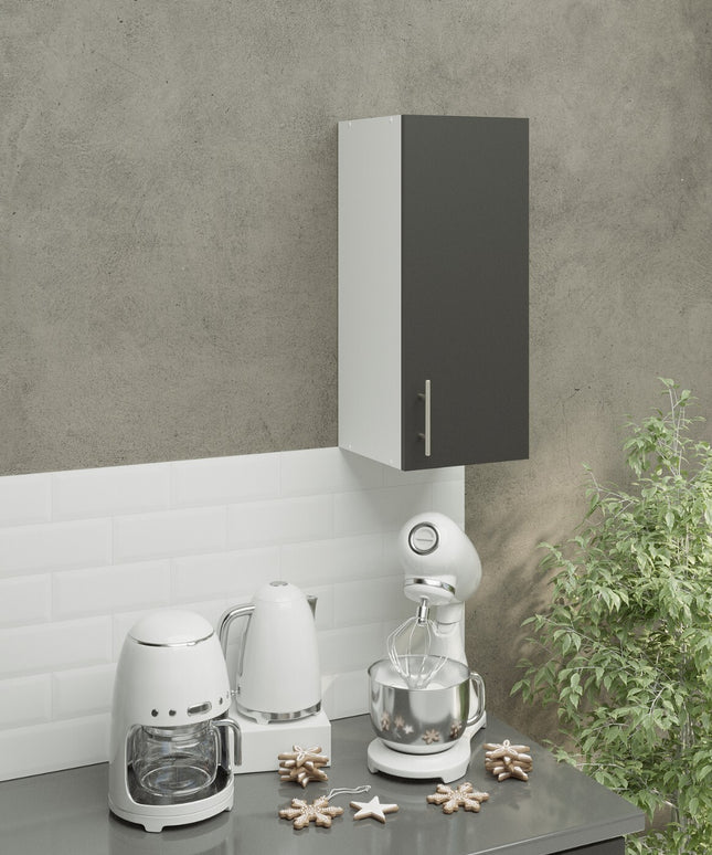 JD Greta Kitchen Wall Unit 300mm Kitchen Cabinet - Dark Grey Matt