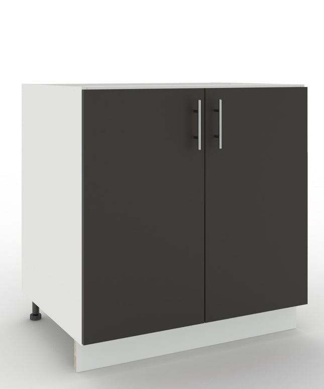 JD Greta Adjustable Legs Kitchen Base Unit 800mm - Dark Grey Matt