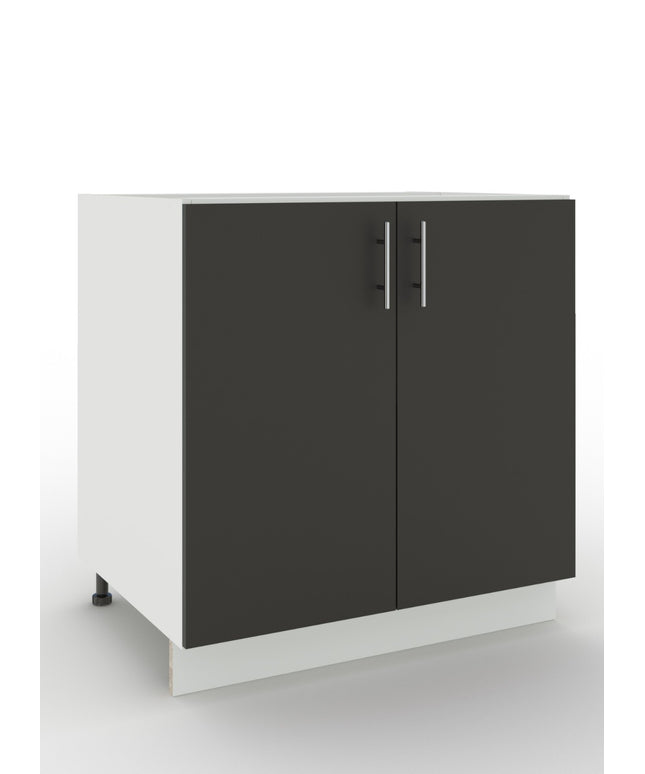 JD Greta Adjustable Legs Kitchen Base Unit 800mm - Dark Grey Matt