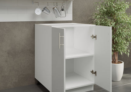 JD Greta Adjustable Legs Kitchen Base Unit 600mm - White Gloss