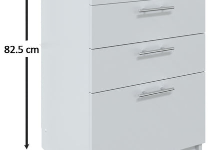 JD Greta NOT Adjustable Kitchen Drawer Unit 500mm - White Gloss