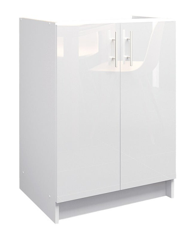 JD Greta NOT Adjustable Kitchen Base Unit 600mm - White Gloss
