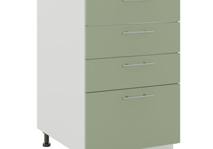 JD Greta Kitchen Adjustable 500mm Base Drawer Cabinet - Sage Green Matt