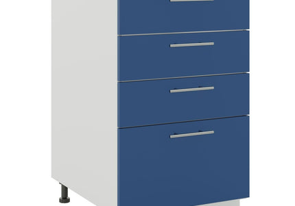 JD Greta Kitchen Adjustable 500mm Base Drawer Cabinet - Navy Matt