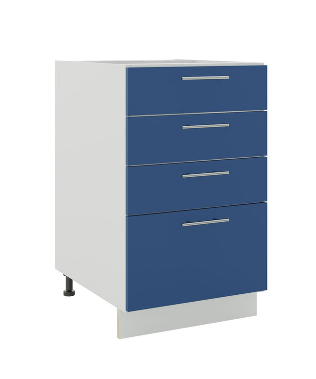JD Greta Kitchen Adjustable 500mm Base Drawer Cabinet - Navy Matt