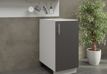 JD Greta Adjustable Legs Kitchen Base Unit 400mm - Dark Grey Matt
