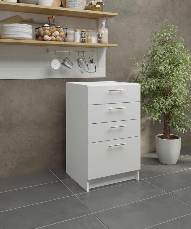 JD Greta NOT Adjustable Kitchen Drawer Unit 500mm - White Matt