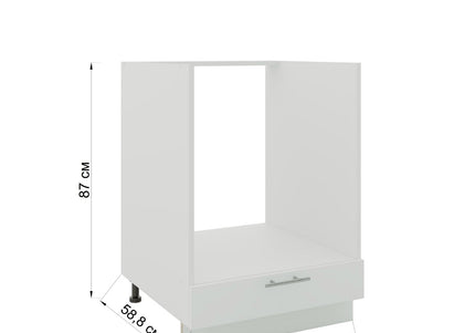 JD Greta Kitchen Adjustable 600mm Oven Base Cabinet - Cashmere Matt
