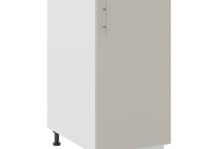 JD Greta Kitchen Adjustable 400mm Base Cabinet - Cashmere Matt with Worktop