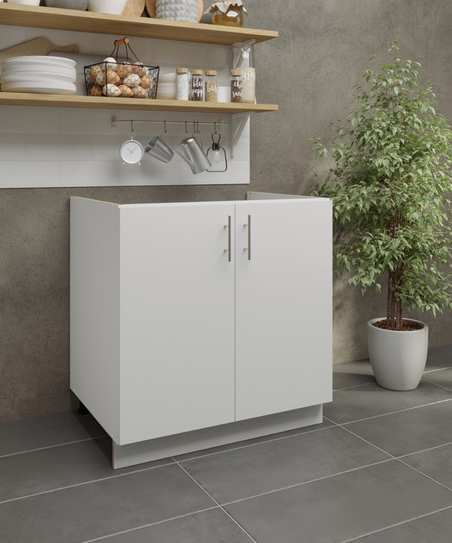 JD Greta Adjustable Legs Kitchen Sink Unit 800mm  - White Matt