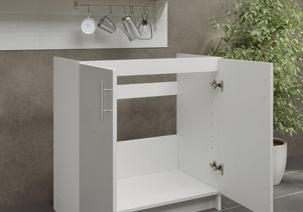 JD Greta NOT Adjustable Kitchen Sink Unit 800mm  - White Gloss