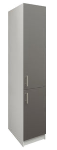 JD Greta NOT Adjustable Kitchen Tall Larder Unit 400mm - Dark Grey Matt