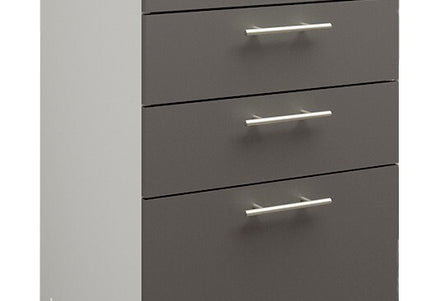 JD Greta Kitchen Base Drawer Unit 500mm Cabinet - Dark Grey Matt (With Worktop)