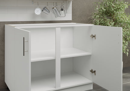 JD Greta Adjustable Legs Kitchen Base Unit 1000mm - White Matt