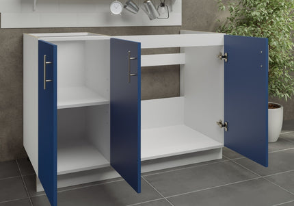 JD Greta Kitchen Adjustable 1200mm Sink Base Cabinet - Navy Matt