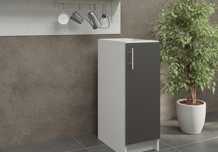 JD Greta NOT Adjustable Kitchen Base Unit 300mm - Dark Grey Matt
