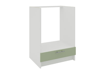 JD Greta Kitchen Fixed Height 600mm Oven Base Cabinet - Sage Green Matt