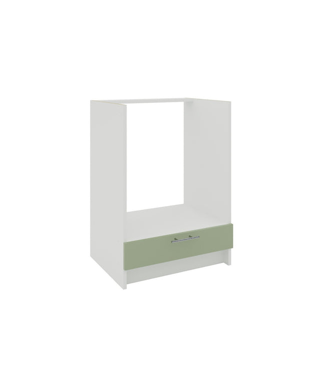 JD Greta Kitchen Fixed Height 600mm Oven Base Cabinet - Sage Green Matt