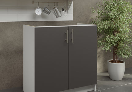 JD Greta NOT Adjustable Kitchen Sink Unit 800mm  - Dark Grey Matt