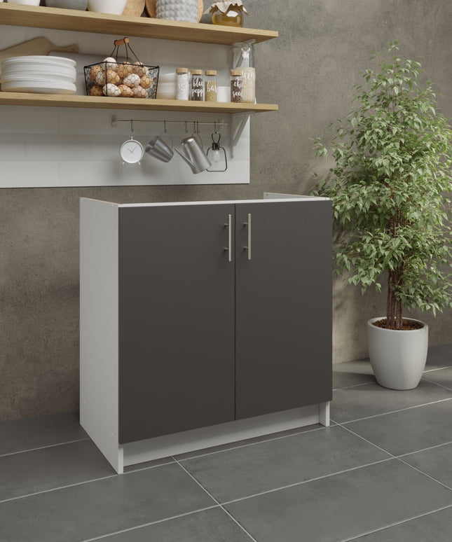 JD Greta NOT Adjustable Kitchen Sink Unit 800mm  - Dark Grey Matt