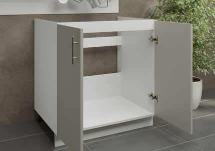 JD Greta Kitchen Adjustable 800mm Sink Base Cabinet - Cashmere Matt