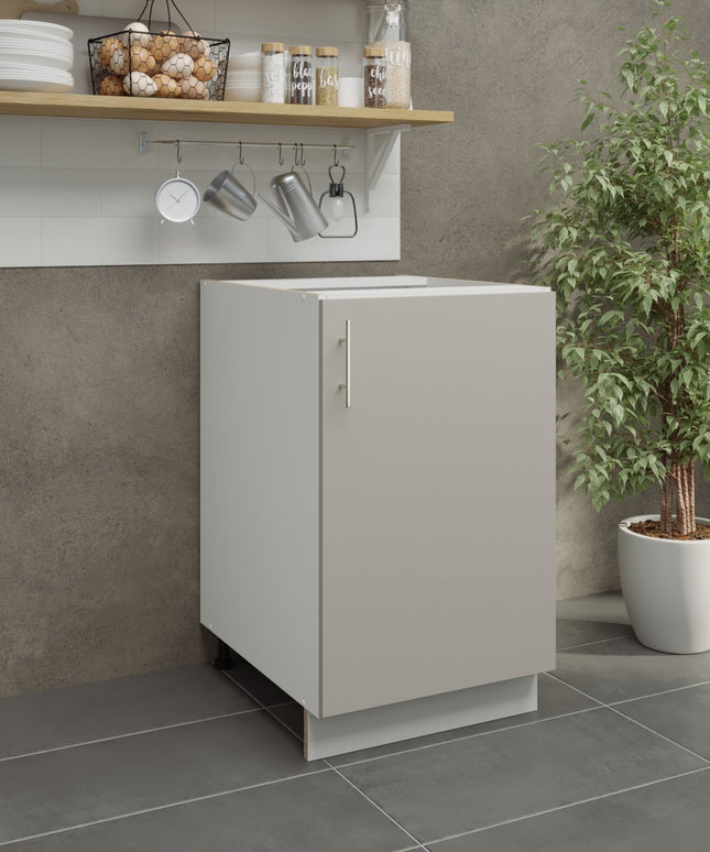 JD Greta Kitchen Adjustable 500mm Base Cabinet - Cashmere Matt