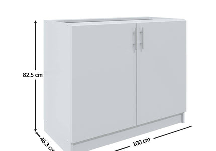 JD Greta Fixed Height Kitchen Base Unit 1000mm - Sage Green Matt