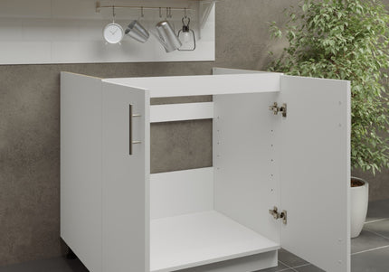 JD Greta Adjustable Legs Kitchen Sink Unit 800mm  - White Matt