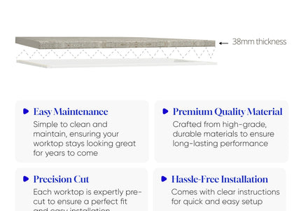 JD Greta Fixed Height Kitchen Base Unit 800mm - Cashmere Matt