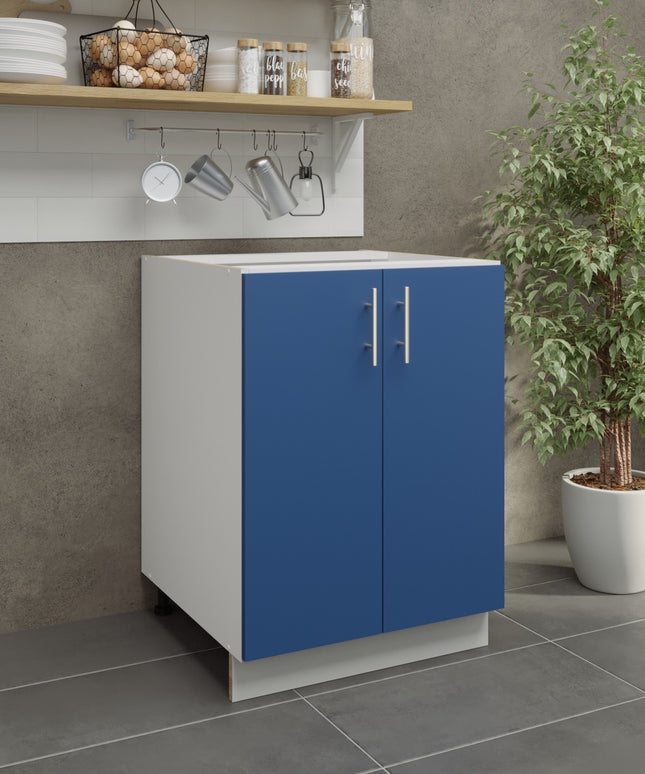 JD Greta Kitchen Adjustable 600mm Base Cabinet - Navy Matt