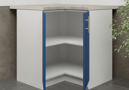 JD Greta Kitchen Fixed Height  800mm Corner Base Cabinet - Navy Matt