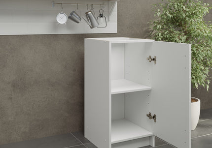 JD Greta NOT Adjustable Kitchen Base Unit 400mm - White Gloss