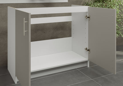 JD Greta Kitchen Fixed Height 1000mm Sink Base Cabinet - Cashmere Matt