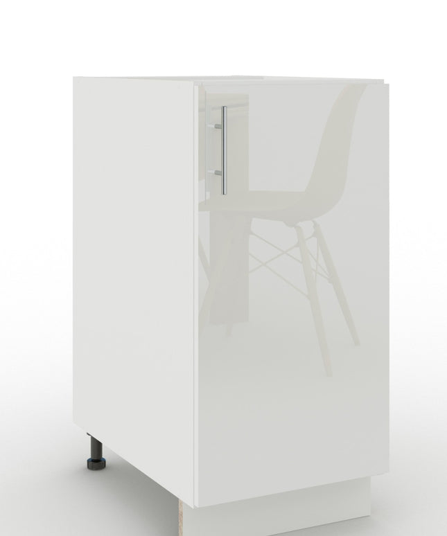 JD Greta Adjustable Legs Kitchen Base Unit 400mm - White Gloss