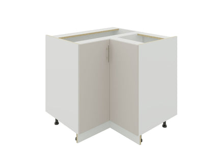 JD Greta Kitchen Adjustable 900mm Corner Base Cabinet - Cashmere Matt