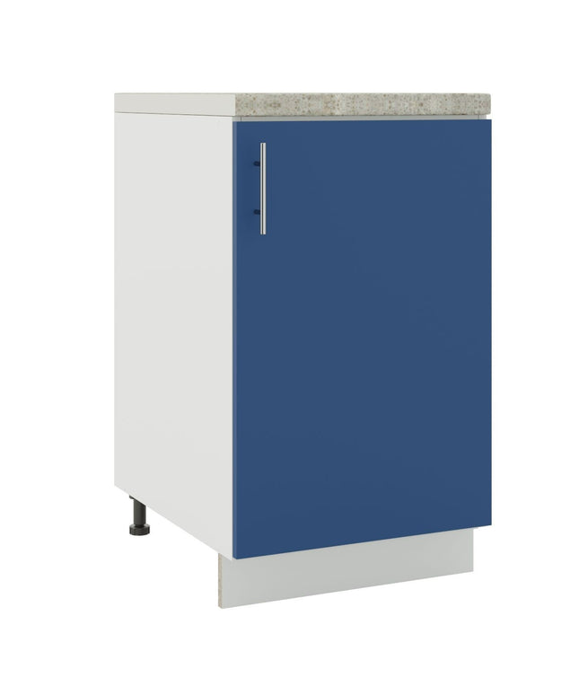 JD Greta Kitchen Adjustable 500mm Base Cabinet - Navy Matt with Worktop