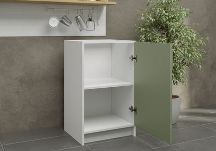 JD Greta Fixed Height Kitchen Base Unit 500mm - Sage Green Matt
